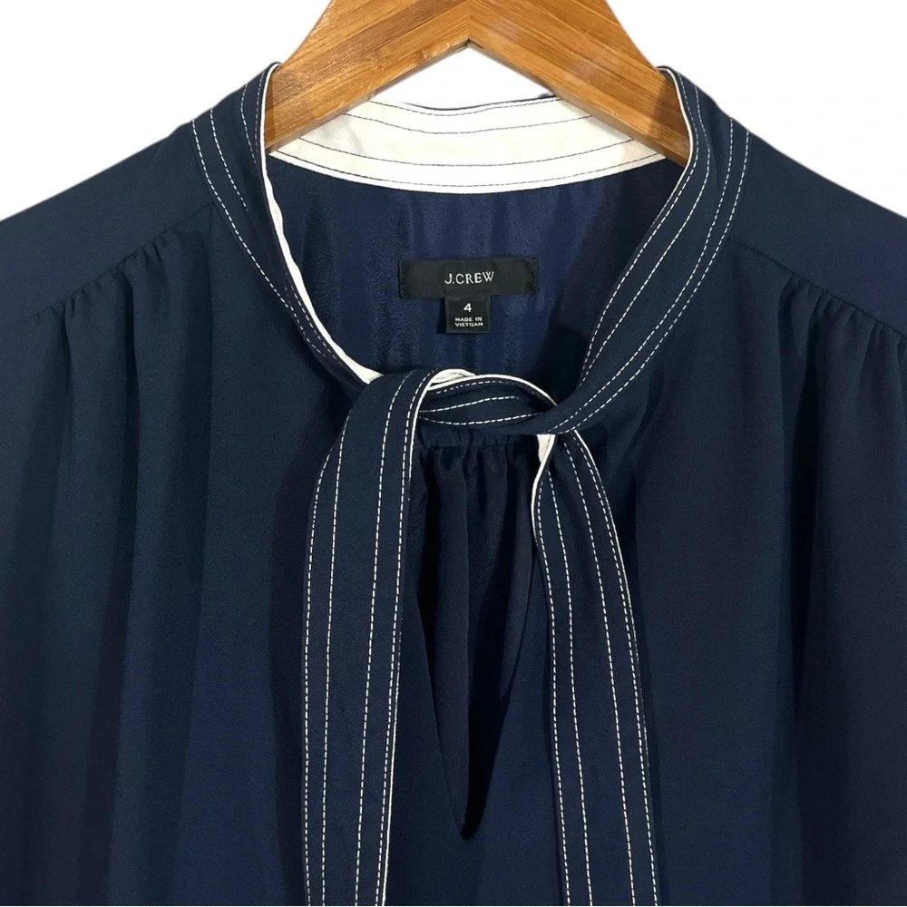J. Crew Shift dress with necktie in 365 crepe Size 4